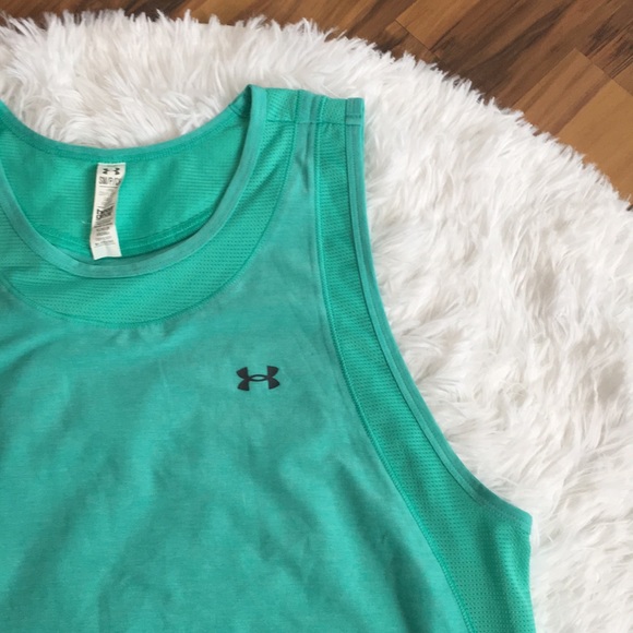 Under Armour Tops - Under Armour Heat Gear Small Teal Sleeveless Top